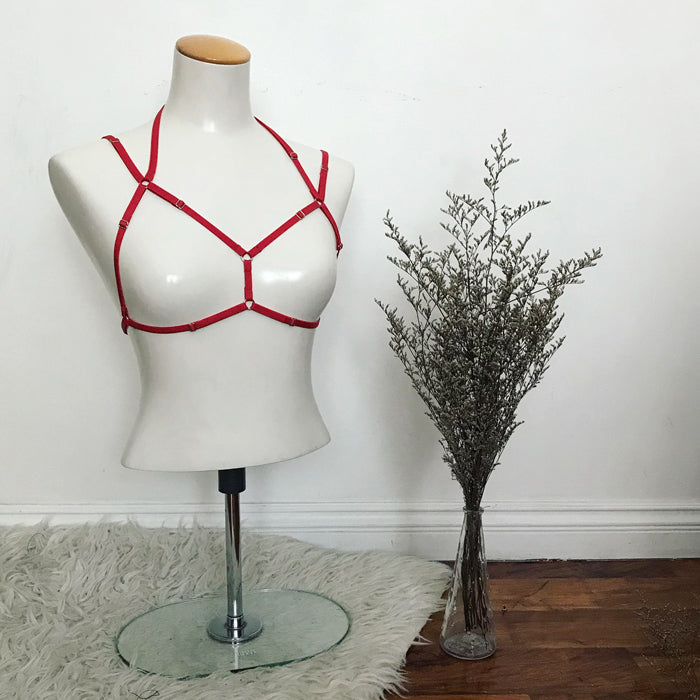 SEFRA Odelle harness red Sefra handmade bespoke size you inclusive size lingerie Philippines lace bralette