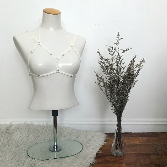 SEFRA Odelle harness white Sefra handmade bespoke size you inclusive size lingerie Philippines lace bralette
