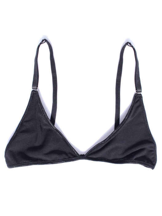 SEFRA george black triangle bralette flat Sefra handmade bespoke size you inclusive size lingerie Philippines lace bralette