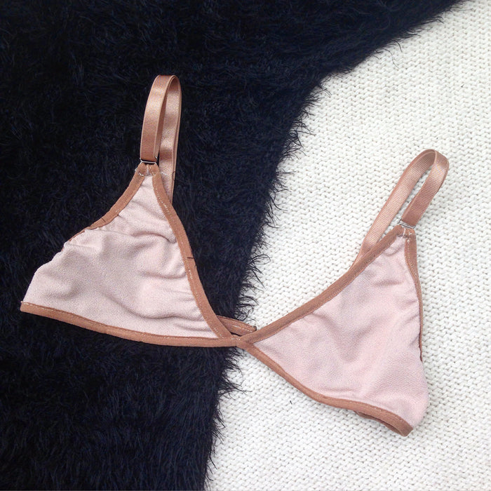 SEFRA george nude triangle bralette Sefra handmade bespoke size you inclusive size lingerie Philippines lace bralette
