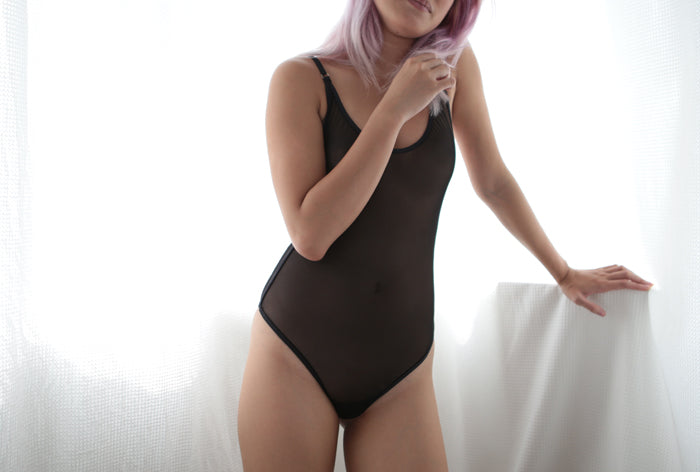 SEFRA mason black mesh bodysuit back Sefra handmade bespoke size you inclusive size lingerie Philippines lace bralette